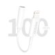 Dudao Converter Adapter from Apple Lightning to Minijack AUX 3.5mm Audio Cable, white