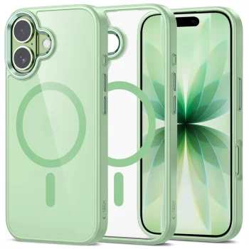 Tech-Protect MagMat MagSafe vāciņš iPhone 17, caurspīdīgi zaļš