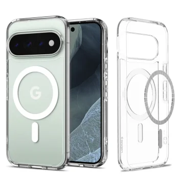 Spigen Ultra Hybrid Mag MagSafe vāciņš priekš Google Pixel 11 Pro, caurspīdīgs un balts