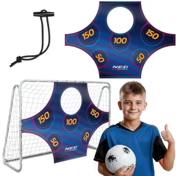Neo-Sport Futbola Vārtu Precizitātes Tīkls 215x150 cm - Treniņu Palīgs