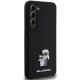 Karl Lagerfeld Silicone Karl & Choupette Metal Pin Case for Samsung Galaxy S23+ Black