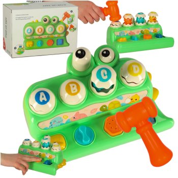 Развивающая игра-стучалка Крокодил с молоточком для малышей