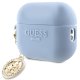 Guess GUAP23DSLGHDB AirPods Pro 2 чехол синий/голубой 3D резина 4G алмаз шарм
