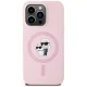 Karl Lagerfeld iPhone 14 Pro Max Case Silicone KC Body Ring MagSafe, Pink