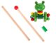 Izglītojoša Koka Stumjamā Rotaļlieta uz Kociņa, Varde | Educational Kids Toddler Wooden Push Toy on Stick