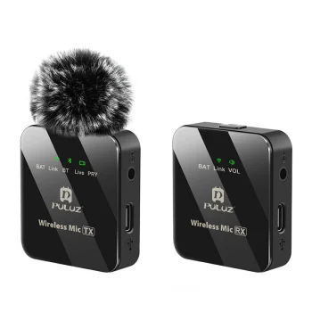Bezvadu kaklasaites mikrofons PULUZ PU3153B 1 TX + 1 RX