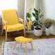 Skandināvu stila polsterēts kāju balsts Norse Sofotel, dzeltens