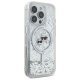 Karl Lagerfeld iPhone 16 Pro Case Liquid Glitter Karl & Choupette Head MagSafe, Clear