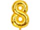 Foil Balloon Number 8 for Birthday Party 66cm, Gold