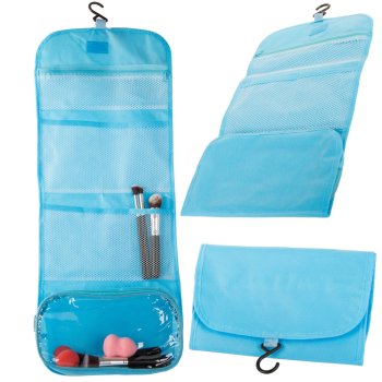 Hanging Travel Toiletry Bag Foldable Cosmetic Organizer with Hook