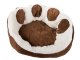 Plush Pet Bed for Dogs and Cats, 60 cm, Brown