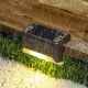 4 Pcs Solar LED Deck Lights Outdoor Path Garden Pathway Stairs Step Fence Lamp