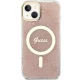 Чехол Guess IML 4G MagSafe для iPhone 15 / 14 13 - розовый