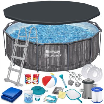 Каркасный бассейн Bestway 5614X Power Steel 366x100 см с аксессуарами