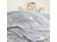 Soft Glow in the Dark Throw Blanket 150x180 cm, Grey with Stars