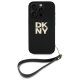 DKNY iPhone 16 Pro Max Case Wrist Strap Stock Logo, Black