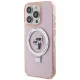 Karl Lagerfeld iPhone 15 Pro Max vāciņš Ring Stand Karl & Choupette MagSafe, rozā