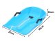 Plastic sled with backrest, brakes and pull rope, assorted colors