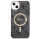 Apple iPhone 14 6.1\" Guess 4G Print MagSafe Case Cover (GUBPP14SH4EACSB) + Charger, Black | Telefona Maciņš Vāks...