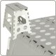 Folding Anti-slip Step Stool for Kitchen or Bathroom, 39cm, Light gray