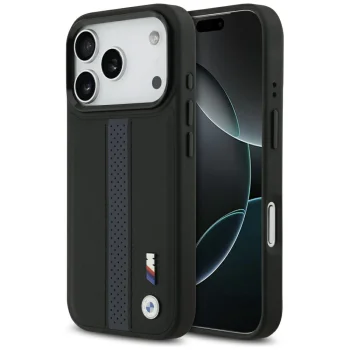BMW M Perforated Stripe Logo MagSafe vāciņš iPhone 17 Pro - zils