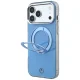 Чехол Mercedes with ring Stand and Iconic Logo MagSafe для iPhone 18 Pro / 17 Pro, синий