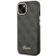 Guess 4G Vintage Gold Logo Case for iPhone 14 Plus - Black