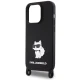 Чехол Karl Lagerfeld для iPhone 15 Pro Max Crossbody Silicone Choupette, черный