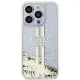 Guess Liquid Glitter Gold Stripes vāciņš iPhone 15 Pro Max caurspīdīgs