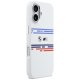 BMW M silikona maciņš ar horizontālām līnijām un MagSafe iPhone 17 – balts | Phone Case Cover