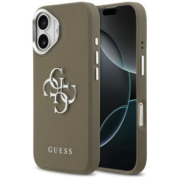 Чехол Guess Grained Big 4G Classic Logo для iPhone 17 — коричневый