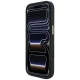 Guess Stripe Peony 4G Logo MagSafe vāciņš priekš iPhone 17 Pro / 18 Pro, melns