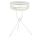 Bezvadu galda ventilators ar tālvadības pulti un LED gaismu, 18 cm, balts