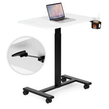 Mobile Height Adjustable Desk 70x48 cm Rolling Laptop Table for Home Office ModernHome