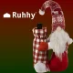 Новогодний гном с чехлом для бутылки Ruhhy, бело-красный