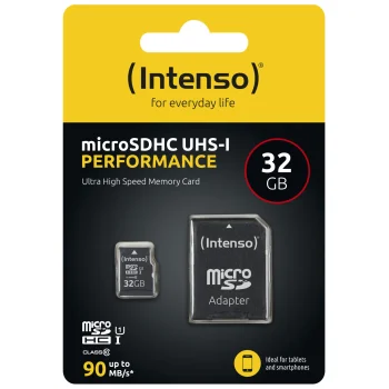 Intenso microSDHC Memory Card 32GB UHS-I U1 Performance with SD Adapter