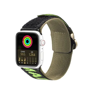 Ремешок Dux Ducis для Apple Watch 49/45/44/42 мм (Outdoor Version), нейлон, черно-зеленый