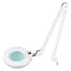 Kosmetoloģiskā LED lampa ar palielināmo stiklu S4 ar statīvu, baltā | Cosmetology magnifying lamp