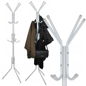 Grīdas pakaramais drēbēm un virsdrēbēm, 174cm, balts
