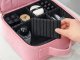 Makeup Case with LED Lighted Mirror, Travel Cosmetic Organizer for Women, Pink