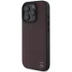 Mercedes iPhone 16 Pro vāciņš Wood Imitation Leather MagSafe, sarkans