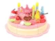 Bērnu Spēļu Rotaļu Koka Dzimšanas Dienas Kūka Torte ar Piederumiem, 48 gab. | Kids Toy Wooden Birthday Party Cake