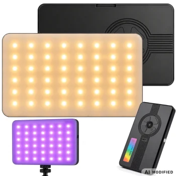 Kabatas izmēra LED RGB-W fotolampa 138 LED, 2700K-6500K
