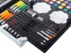 Art set for kids in carry case, 145 pieces, blue