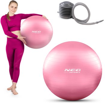 Гимнастический мяч Neo-Sport 55 см, розовый
