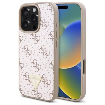 Чехол Guess New 4G Triangle для iPhone 16 Pro - Белый