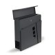 ModernHome Wall Mount Mailbox with Newspaper Holder Galvanized Steel, Anthracite