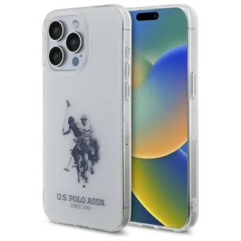 US Polo USHCP15XTPUHRBH iPhone 15 Pro Max 6,7\", balts, spīdīgs, liels logotips | 6.7\" white Shiny Big Logo