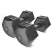 Bitumen Exercise Dumbbells 4FIZJO 2 x 4 kg, Grey