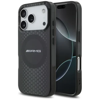 Mercedes AMG Double Layer Transparent Graphics MagSafe vāciņš iPhone 17 Pro, melns